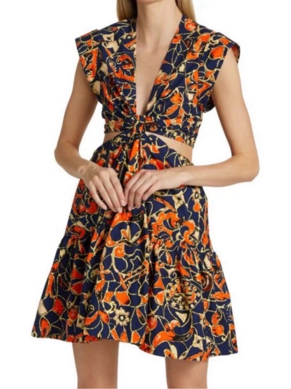 A.L.C. Lexi Cut Out Dress North Sea Multi Size 8